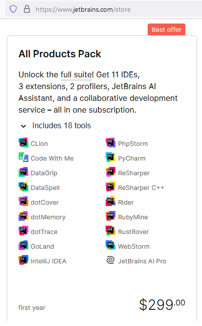 خرید اکانت و لایسنس Jetbrains